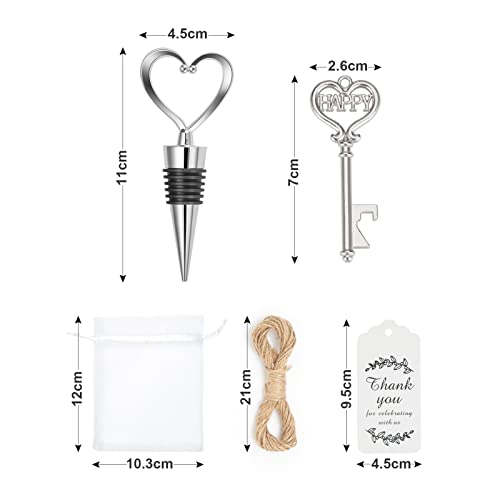 Heart-shaped Wine Stopper & Bottle Opener Set