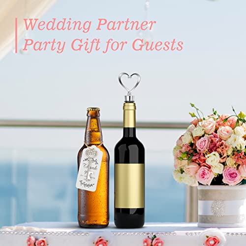 Heart-shaped Wine Stopper & Bottle Opener Set