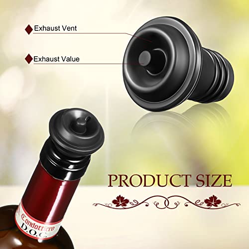 24 Piece Black Silicone Wine Saver Stoppers
