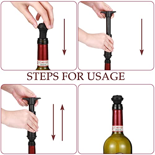 24 Piece Black Silicone Wine Saver Stoppers