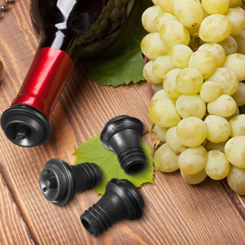 24 Piece Black Silicone Wine Saver Stoppers
