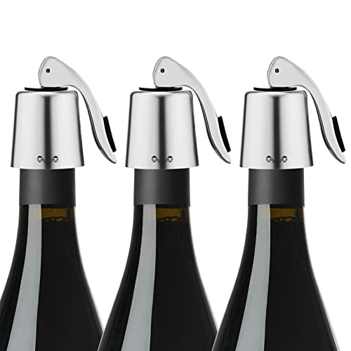 Silicone Wine Stopper Set, Decorative and Reusable