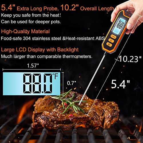 Waterproof Instant Read Thermometer for Food & Wine