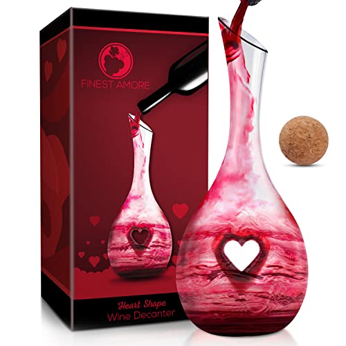 Heart-shaped Crystal Wine Carafe with Stopper