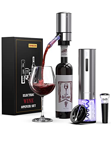 Electric Wine Gift Set with Opener, Aerator, Stoppers & Cutter