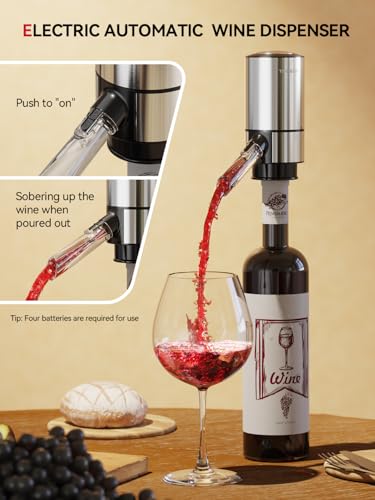 Electric Wine Gift Set with Opener, Aerator, Stoppers & Cutter