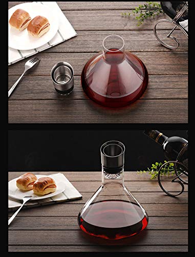 Smaier Handmade Red Wine Carafe with Aerator Filter