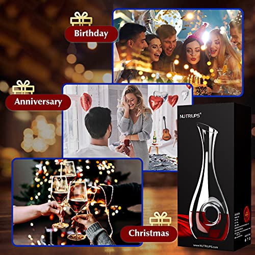 Hand-blown snail wine decanter with lid