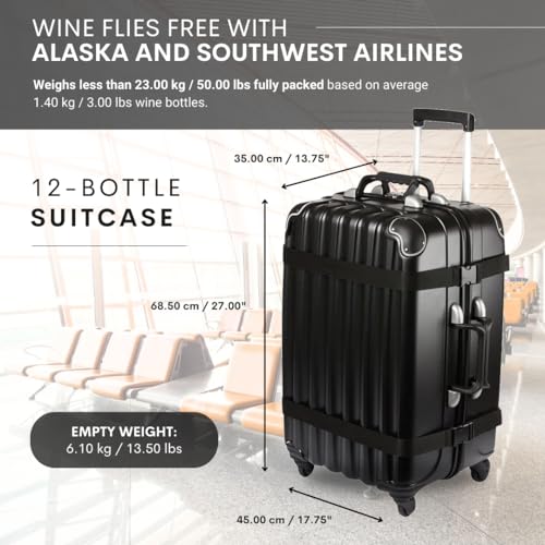 Wine Travel Suitcase Bundle - 12 Bottle Capacity