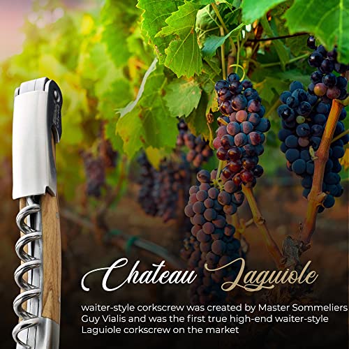 French Luxury Olive Wood Corkscrew - Laguiole Wine Opener
