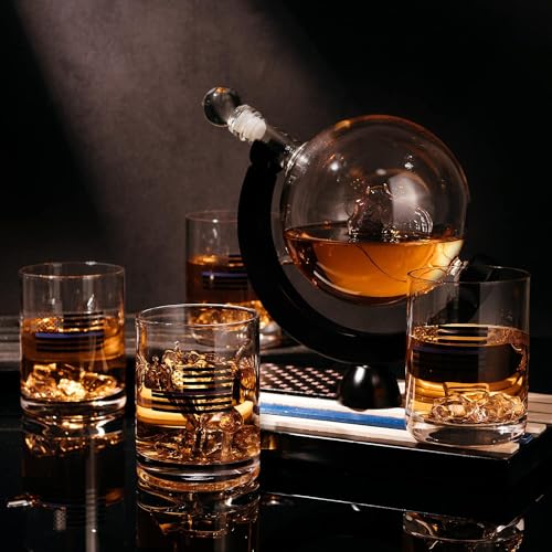 Law Enforcement Theme Wine Decanter & Glasses Set