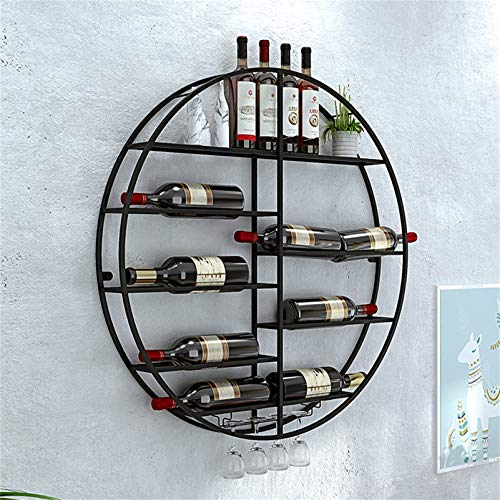 Large Wall Mounted Wine Rack with Stemware Holder
