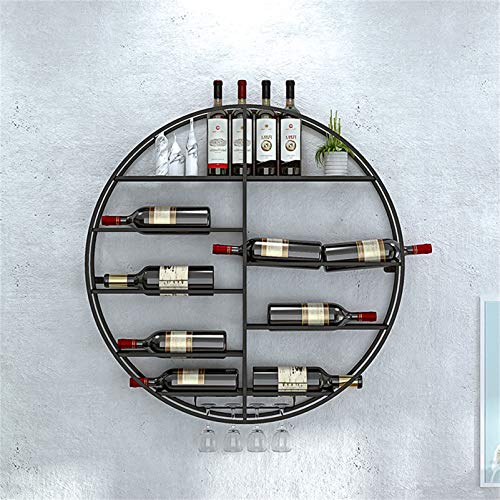 Large Wall Mounted Wine Rack with Stemware Holder