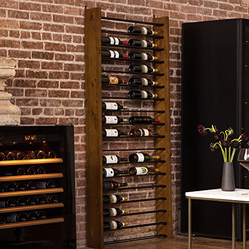 Vertical Wood and Metal Wine Rack - Corsica