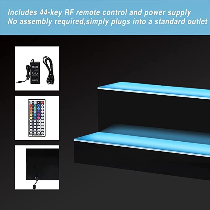 24-Inch LED Liquor Bottle Display with Remote Control