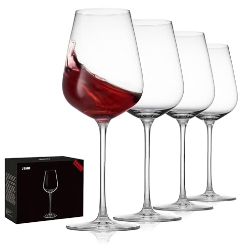 Italian Style Crystal Bordeaux Wine Glasses - Set of 4