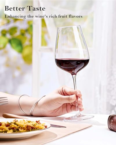 Italian Style Crystal Bordeaux Wine Glasses - Set of 4