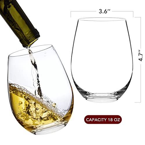 Handcrafted Chouggo Stemless Wine Glasses Set (6)