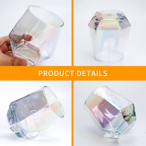 Rainbow Stemless Wine Glass Set, 12 Piece