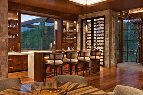 Satin Black Wall-Mounted Wine Rack (9 Bottles)