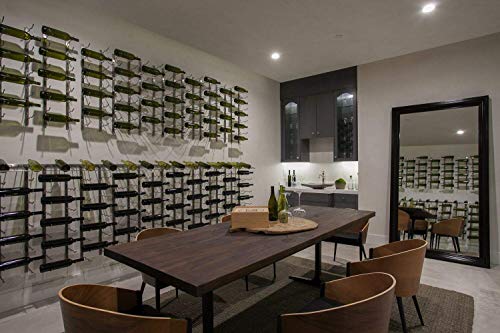 Satin Black Wall-Mounted Wine Rack (9 Bottles)