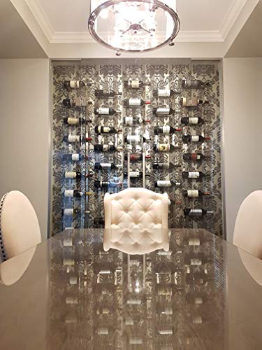 Satin Black Wall-Mounted Wine Rack (9 Bottles)