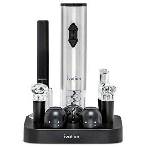 9 pc Wine Opener Kit with Electric Opener & Aerator