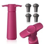 Vacu Vin Pink Wine Saver with Stopper - Reusable