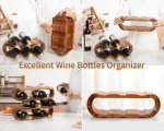 Stackable Rustic Wooden Wine Rack for Countertop