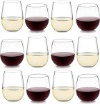 12-piece Libbey stemless wine glass set