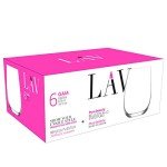 Set of 6 stemless wine glasses - 16 oz