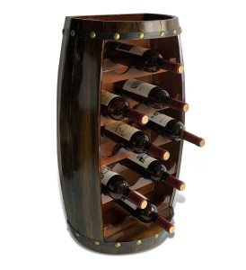 Rustic Wooden Wine Rack for 18 Bottles