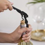 Matte Black Double Hinged Corkscrew & Foil Cutter