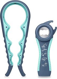 MAEXUS Jar Opener Kit, 4 in 1 Jar Opener for Seniors with Arthritis, 5 in 1 Multi-Function Bottle Opener, Bottle Can Opener Set, Jar Opener for Weak Hands, Jar Opener Grip Lid Twist Gripper