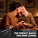 Winged Corkscrew - Black & Chrome - 6.5