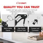 Winged Corkscrew - Black & Chrome - 6.5