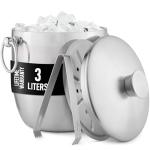 3L Insulated Stainless Steel Ice Bucket with Accessories