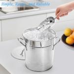 Galvanized Metal Ice Bucket with Scoop and Lid