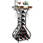 X-cosrack Freestanding Wine Rack with Glass Holder