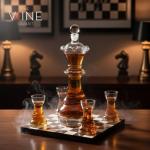 Chess Decanter Set - Queen Gambit, Whiskey & Wine Gifts