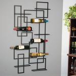 Modern Wall Mounted Wine Rack - 10 Bottles