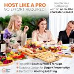 Bamboo Charcuterie Set with Accessories and Gift Box