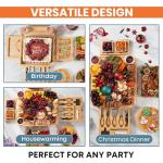 Bamboo Charcuterie Set with Accessories and Gift Box