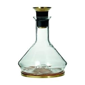 Clear RBT Decanter with Wood Coaster & Aerator