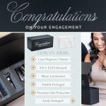 Engagement Wine and Whiskey Glasses with Diamond Stopper