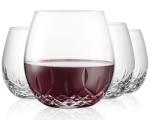 SHOSHIN Stemless Wine Glasses - Crystal Set of 4