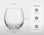 SHOSHIN Stemless Wine Glasses - Crystal Set of 4