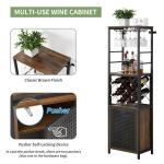 Multifunctional Wine Cabinet with Adjustable Shelf