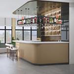 Adjustable Hanging Wine Glass Rack with Shelf