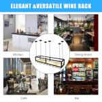 Adjustable Hanging Wine Glass Rack with Shelf